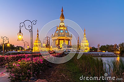 In Khon Kaen with Wat Thung Setthi Stock Photo