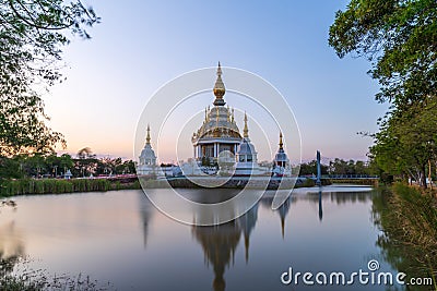 In Khon Kaen with Wat Thung Setthi temple at Khonkaen Stock Photo