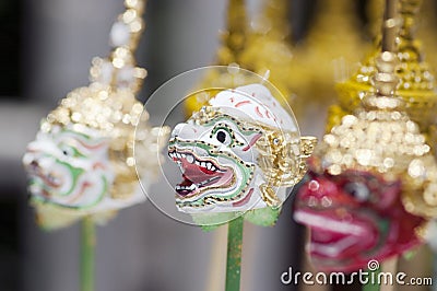 Khon mask - Thai handicraft Stock Photo