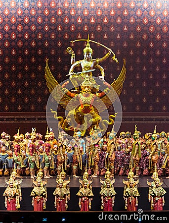 Khon Performance, The Battle of Indrajit Episode of Nagabas Editorial Stock Photo