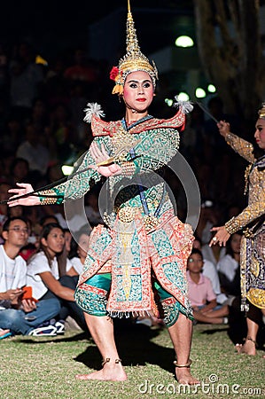 Khon-Thai culture drama dance show Editorial Stock Photo