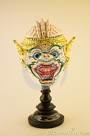 Khon traditional Thai giant mask Stock Photo