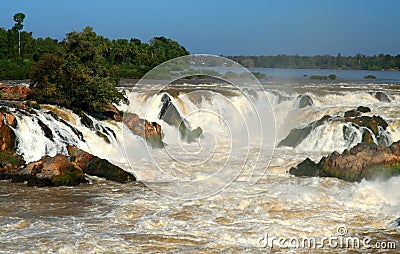 Khone Falls, Laos Stock Photo