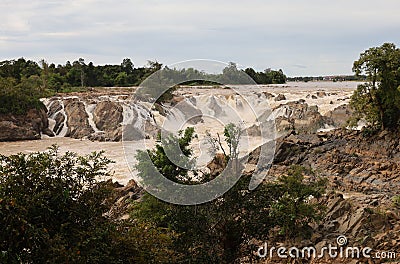 Phapheng waterfall, Laos Stock Photo