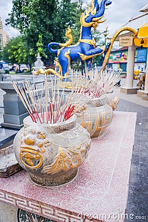 Khonkaen city pillar, Thailand. Stock Photo