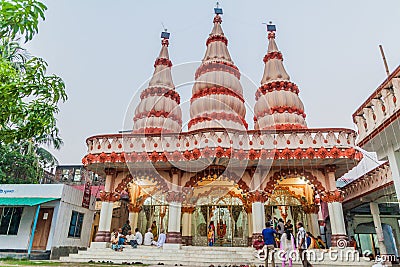 KHULNA, BANGLADESH - NOVEMBER 12, 2016: Hindu temple Arya Dharmashava Kali Mandir in Khulna, Banglade Editorial Stock Photo