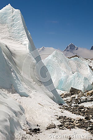 Khumbu Glacier Stock Photo