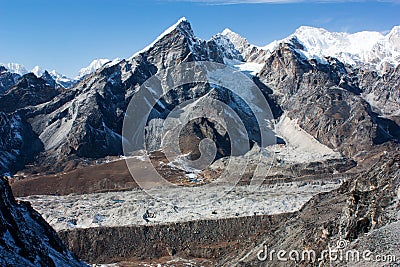 Khumbu glacier Stock Photo