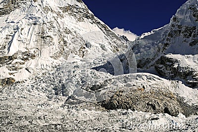 Mount Everest Base Camp Khumbu Icefall Nepal Himalaya Mountains Stock Photo
