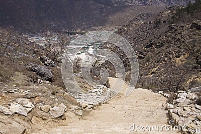 Khumjung sagarmatha national park nepal Stock Photo