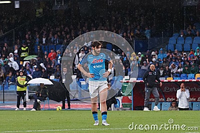 Italian Serie A league between Napoli vs Inter Editorial Stock Photo