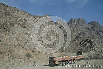 Khyber Pass in Pakistan Stock Photo