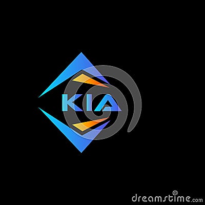 KIA abstract technology logo design on Black background. KIA creative initials letter logo concept Stock Photo
