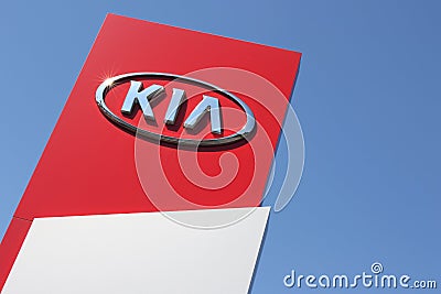 Kia dealership sign Editorial Stock Photo