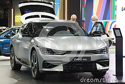 Kia EV6 GT-Line at Automobile Barcelona 2021 Editorial Stock Photo