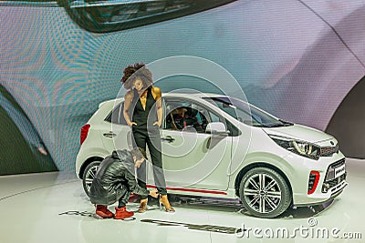 Kia Picanto presented at the Geneva International Motor Show Editorial Stock Photo