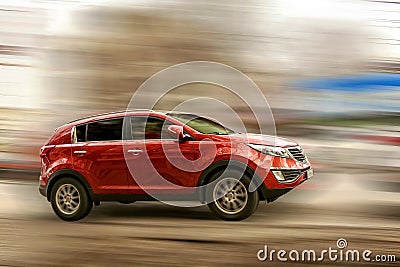 KIA red car Stock Photo