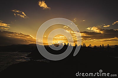 Kiama Lighthouse at sunset, Kiama, NSW, Australia Stock Photo
