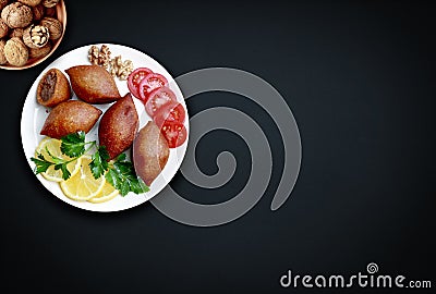 Kibbeh is a popular dish in Middle Eastern cuisine Stock Photo