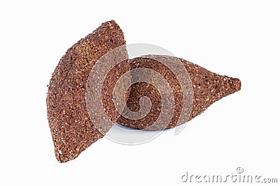 Kibe. Traditional Brazilian snack food. Isolated with white background. Copy space Stock Photo