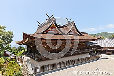 Kibitsu Shinto Shrine (1425) in Okayama, Japan Stock Photo