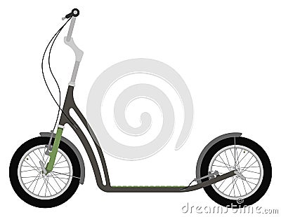 Kick bike scooter Vector Illustration