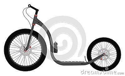 Kick bike scooter Vector Illustration