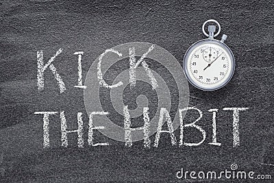 Kick the habit watch Stock Photo