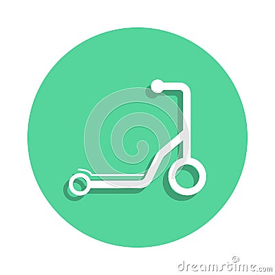 Kick scooter icon in badge style. One of toys collection icon can be used for UI, UX Stock Photo