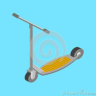 Kick scooter transport isometric vector Vector Illustration