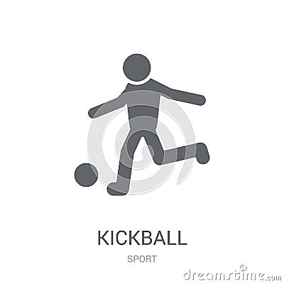 kickball icon. Trendy kickball logo concept on white background Vector Illustration