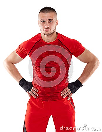 Kickbox fighter isolated Stock Photo