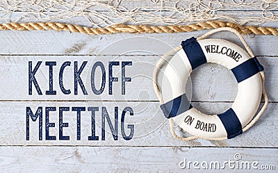 Kickoff Meeting - Welcome on Board Stock Photo