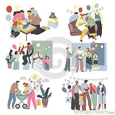 Kid birthday celebration and festivity vector Vector Illustration