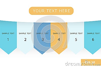 Kid blue color tone presentation chart info graphic background Vector Illustration