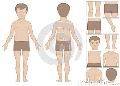 Kid body parts Vector Illustration