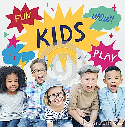Kid Child Children Playful Childhood Concept Stock Photo