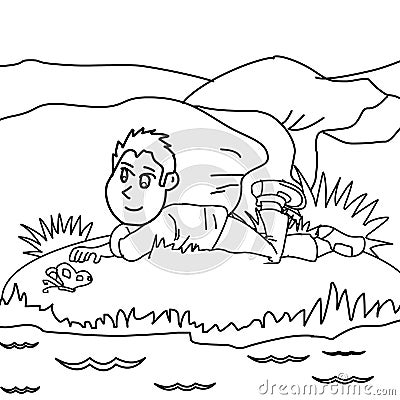 Kid coloring page Stock Photo