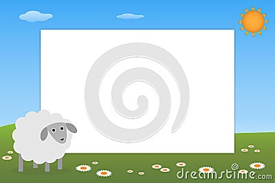 Kid frame - sheep Vector Illustration