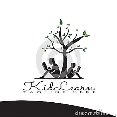 Kid Learning logo template,Children learning icon design Stock Photo