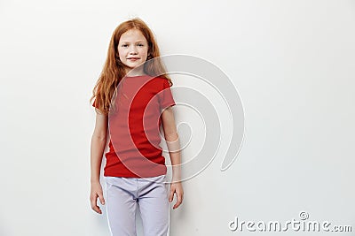 Kid little caucasian female white young portrait beauty childhood person girl children face cute Stock Photo