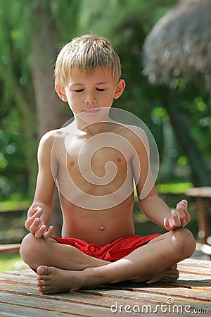 Kid Meditation Stock Photography - Image: 8932962