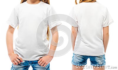Kid`s White T-shirt Stock Photo
