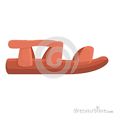 Kid sandals icon, cartoon style Vector Illustration