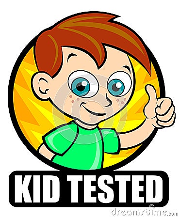 Kid Tested Icon Stock Photo