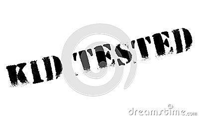 Kid Tested rubber stamp Stock Photo