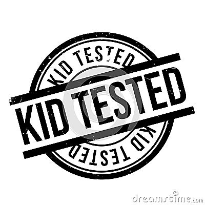 Kid Tested rubber stamp Stock Photo