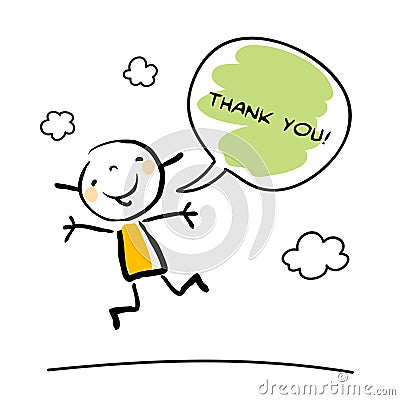 Kid thank you Vector Illustration