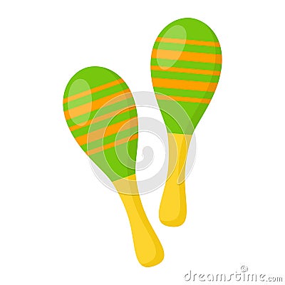 Kid toy maracas, vector illustration Vector Illustration