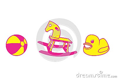 Kid Toys Vector Stock Photo